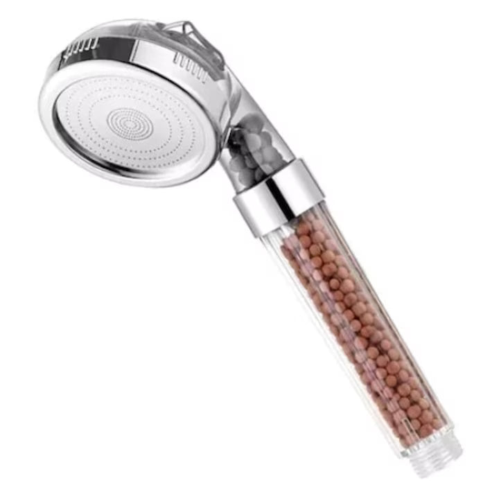 Cap de duș Power Shower cu buton, 3 funcții, presiune mare, filtru