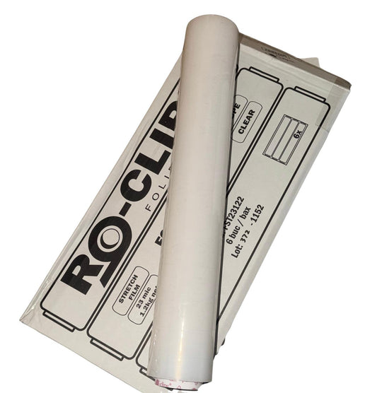 Folie stretch manuală transparentă 23 microni, 1.2 kg – set 6 role