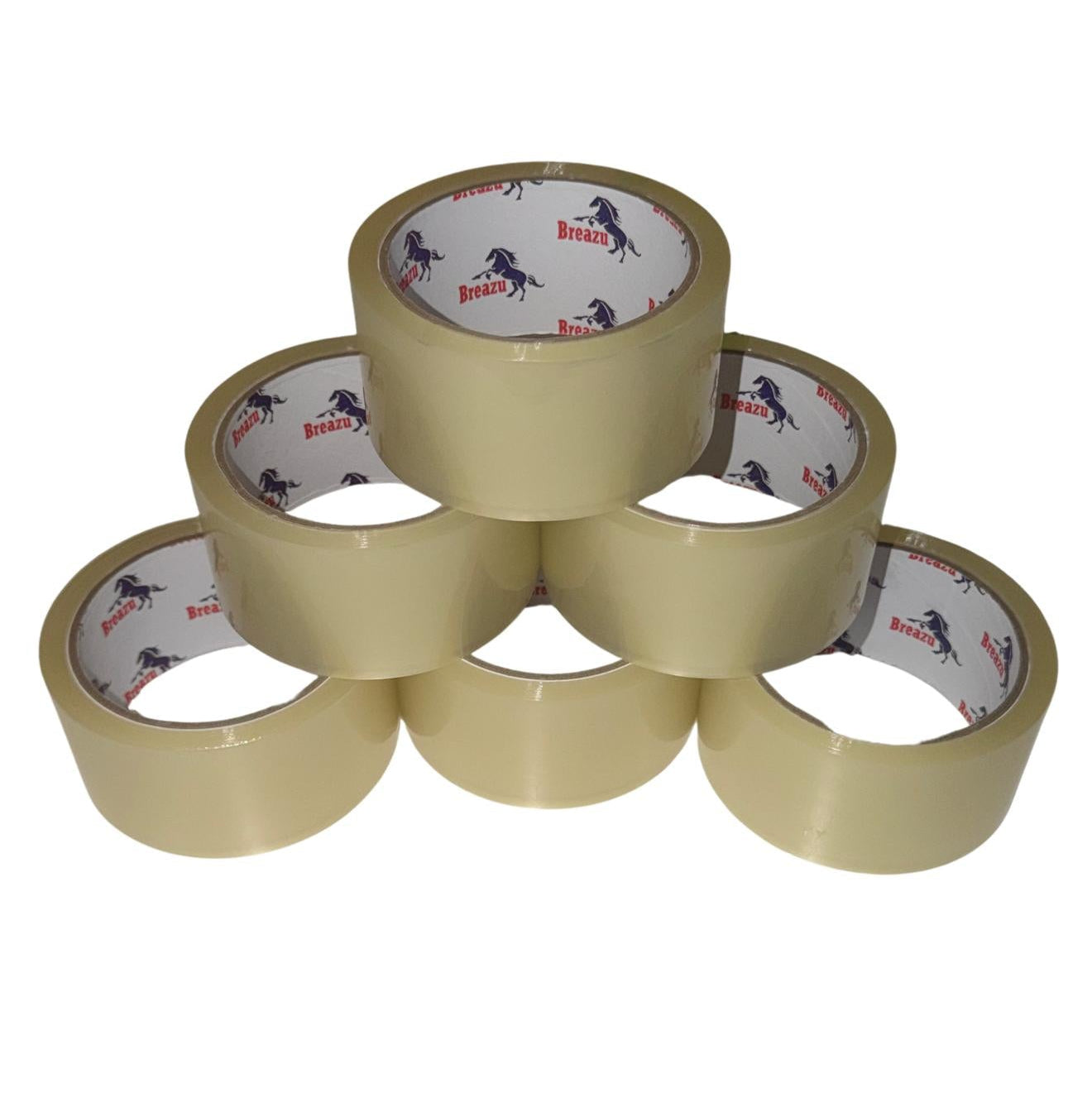 Bandă adezivă transparentă 48mm x 60m –6 role set, lipire puternică pentru colete