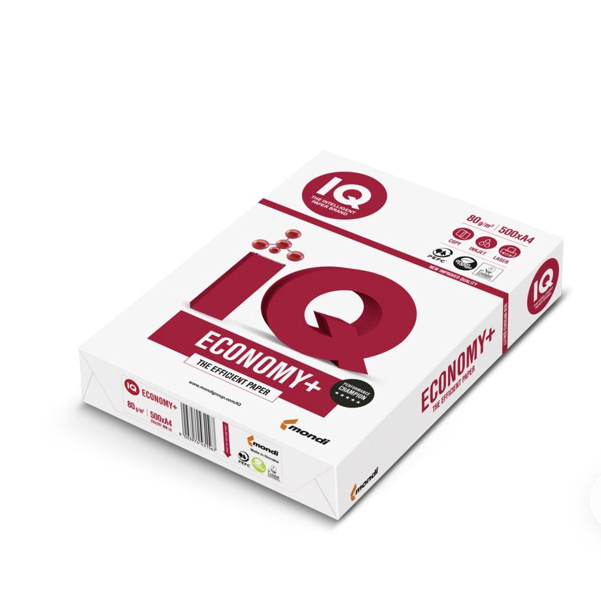Top hârtie A4 copiator, 80g/m², 500 coli/top, IQ ECONOMY
