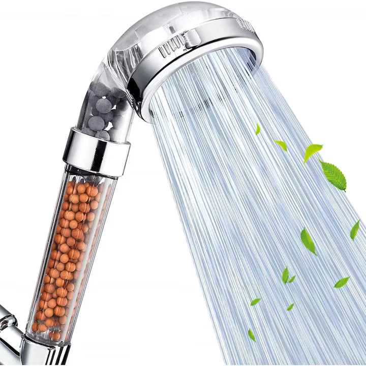 Cap de duș Power Shower cu buton, 3 funcții, presiune mare, filtru