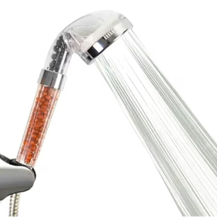 Cap de duș Power Shower cu buton, 3 funcții, presiune mare, filtru